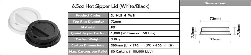 6.5oz-72mm-Hot-Sipper-Lid-White-Black